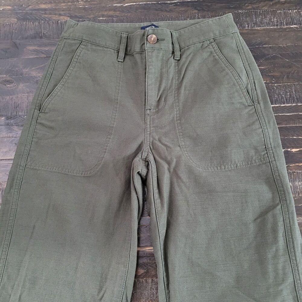 J.Crew Womens Utility Fatigue Pants Size 00 Straight Leg Trousers